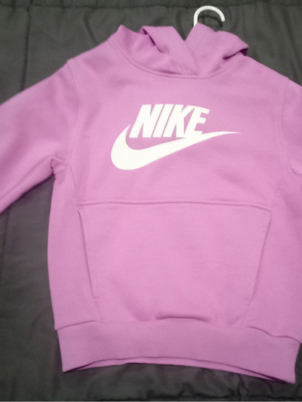Nike Kids Lavender Hoodie with White Swoosh
